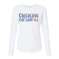 Voting Election 2024 Childless Cat Lady Voting Election 2024 Usa Womens Cotton Relaxed Long Sleeve T-Shirt