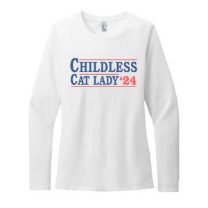 Voting Election 2024 Childless Cat Lady Voting Election 2024 Usa Womens CVC Long Sleeve Shirt