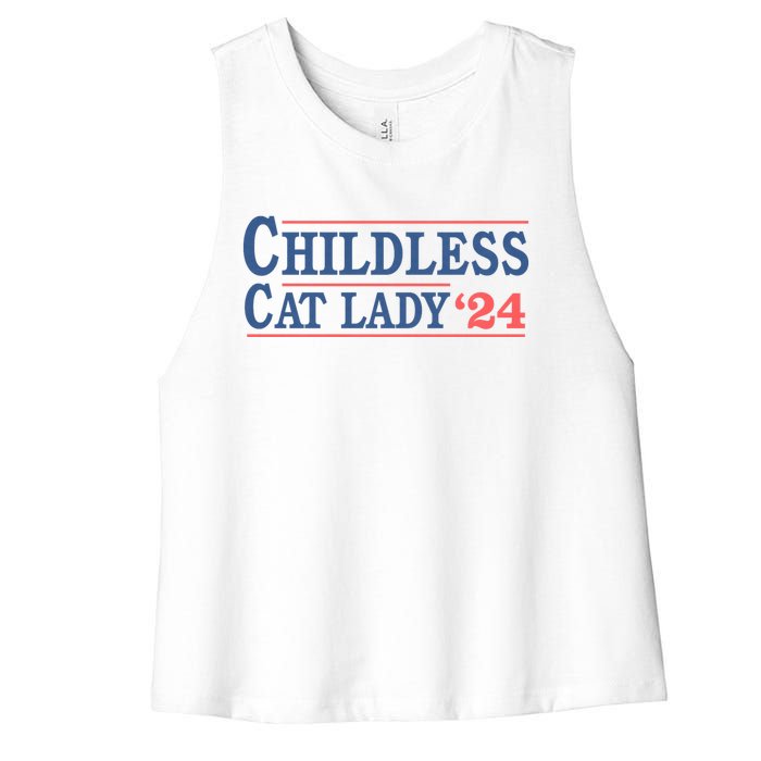 Voting Election 2024 Childless Cat Lady Voting Election 2024 Usa Women's Racerback Cropped Tank