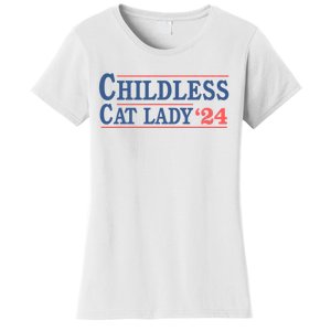 Voting Election 2024 Childless Cat Lady Voting Election 2024 Usa Women's T-Shirt