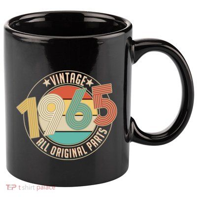 Vintage Emblem All Original Parts 1965 60th Birthday 11oz C Handle Ceramic Mug