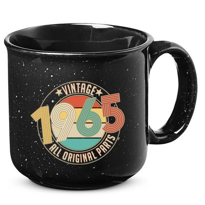 Vintage Emblem All Original Parts 1965 60th Birthday 15oz Campfire Ceramic Mug