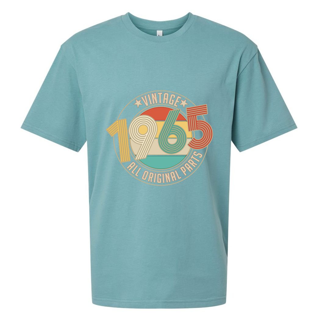 Vintage Emblem All Original Parts 1965 60th Birthday Sueded Cloud Jersey T-Shirt