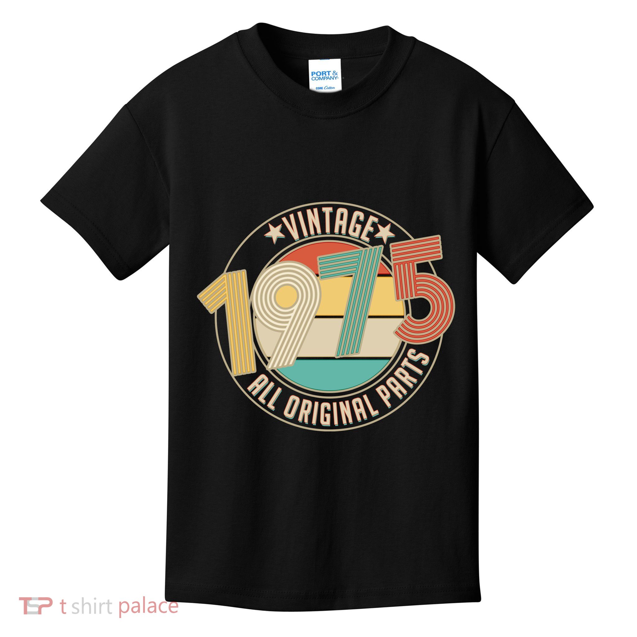 Vintage Emblem All Original Parts 1975 50th Birthday Kids T-Shirt