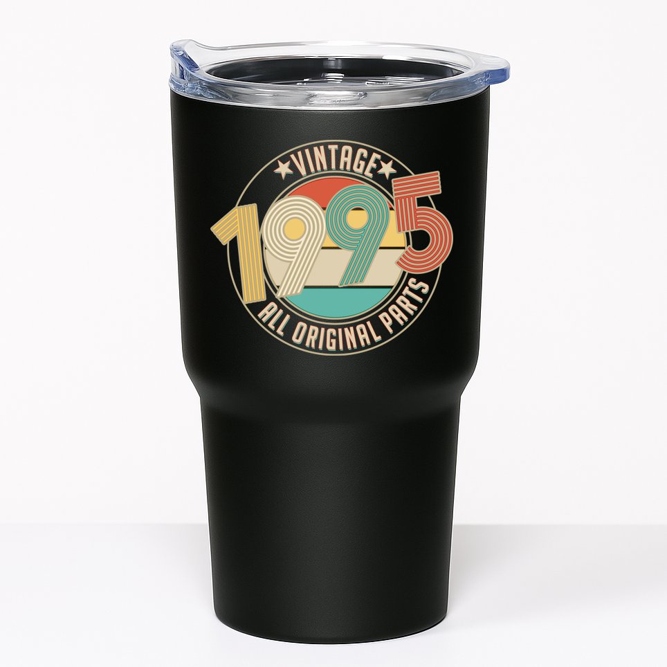 Vintage Emblem All Original Parts 1995 30th Birthday Tumbler