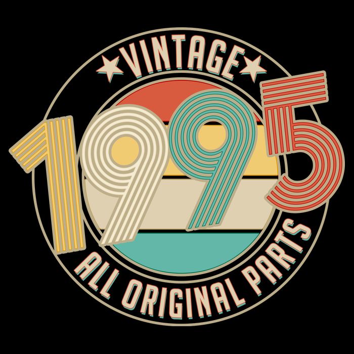 Vintage Emblem All Original Parts 1995 30th Birthday Poster