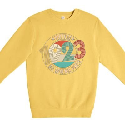 Vintage Emblem All Original Parts 1923 100th Birthday Premium Crewneck Sweatshirt