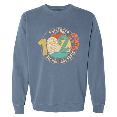 Vintage Emblem All Original Parts 1923 100th Birthday Garment-Dyed Sweatshirt