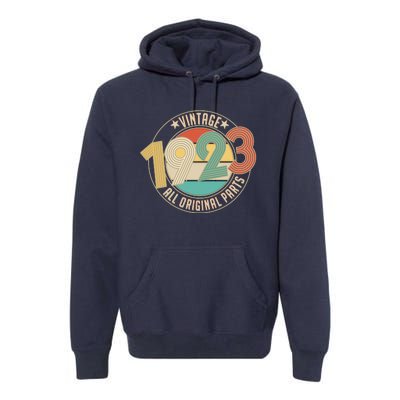 Vintage Emblem All Original Parts 1923 100th Birthday Premium Hoodie