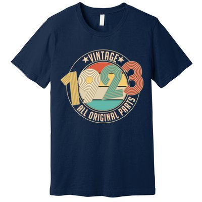 Vintage Emblem All Original Parts 1923 100th Birthday Premium T-Shirt