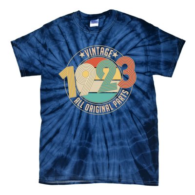 Vintage Emblem All Original Parts 1923 100th Birthday Tie-Dye T-Shirt