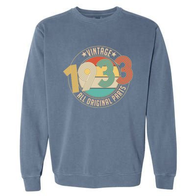 Vintage Emblem All Original Parts 1933 90th Birthday Garment-Dyed Sweatshirt