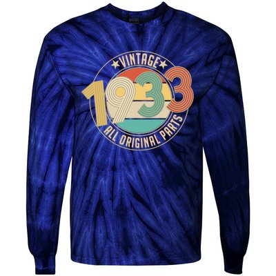 Vintage Emblem All Original Parts 1933 90th Birthday Tie-Dye Long Sleeve Shirt