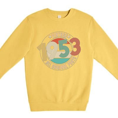 Vintage Emblem All Original Parts 1953 70th Birthday Premium Crewneck Sweatshirt