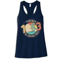 Vintage Emblem All Original Parts 1953 70th Birthday Women's Racerback Tank