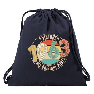 Vintage Emblem All Original Parts 1963 60th Birthday Drawstring Bag