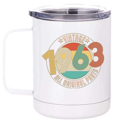 Vintage Emblem All Original Parts 1963 60th Birthday 12 oz Stainless Steel Tumbler Cup