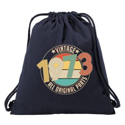 Vintage Emblem All Original Parts 1973 50th Birthday Drawstring Bag