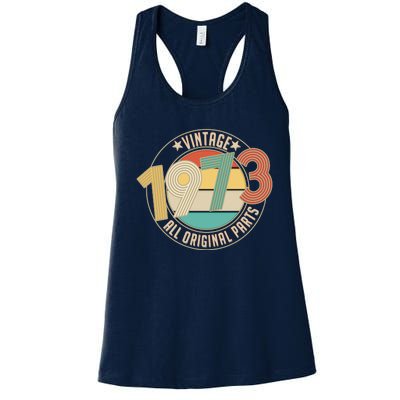 Vintage Emblem All Original Parts 1973 50th Birthday Women's Racerback Tank