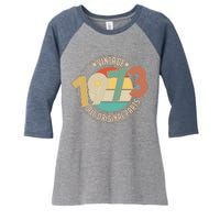 Vintage Emblem All Original Parts 1973 50th Birthday Women's Tri-Blend 3/4-Sleeve Raglan Shirt