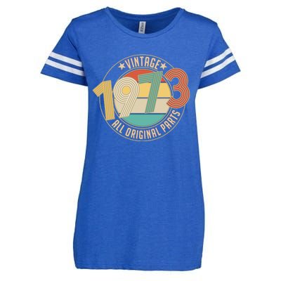 Vintage Emblem All Original Parts 1973 50th Birthday Enza Ladies Jersey Football T-Shirt