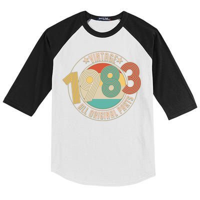 Vintage Emblem All Original Parts 1983 40th Birthday Kids Colorblock Raglan Jersey