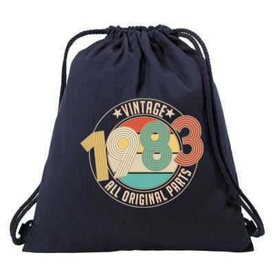 Vintage Emblem All Original Parts 1983 40th Birthday Drawstring Bag