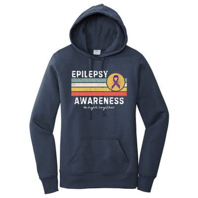 Vintage Epilepsy Awareness Women's Pullover Hoodie