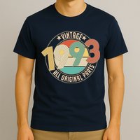 Vintage Emblem All Original Parts 1993 30th Birthday T-Shirt