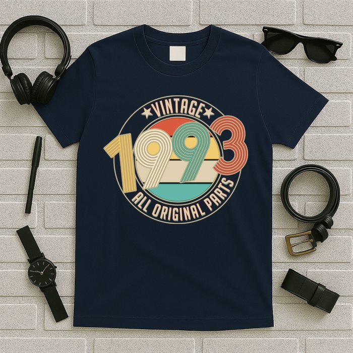 Vintage Emblem All Original Parts 1993 30th Birthday T-Shirt