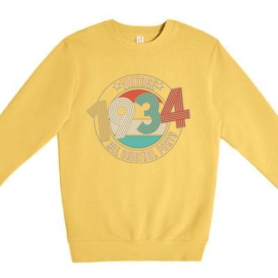 Vintage Emblem All Original Parts 1934 90th Birthday Premium Crewneck Sweatshirt