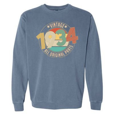 Vintage Emblem All Original Parts 1934 90th Birthday Garment-Dyed Sweatshirt