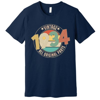 Vintage Emblem All Original Parts 1934 90th Birthday Premium T-Shirt