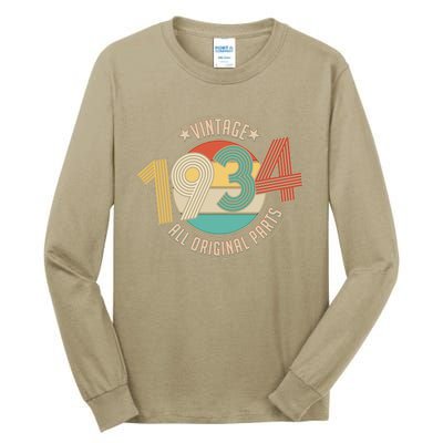 Vintage Emblem All Original Parts 1934 90th Birthday Tall Long Sleeve T-Shirt