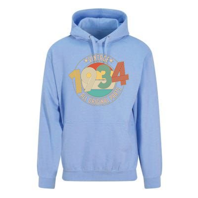 Vintage Emblem All Original Parts 1934 90th Birthday Unisex Surf Hoodie