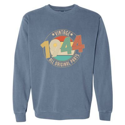 Vintage Emblem All Original Parts 1944 80th Birthday Garment-Dyed Sweatshirt