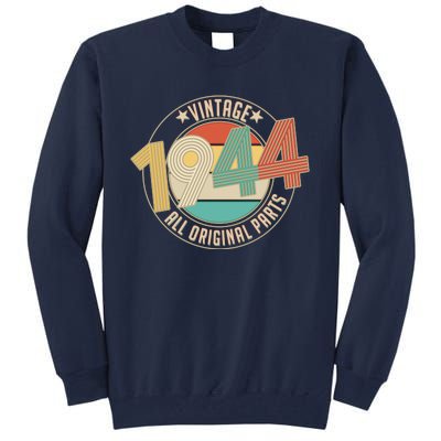 Vintage Emblem All Original Parts 1944 80th Birthday Tall Sweatshirt