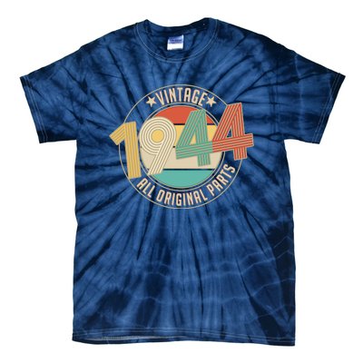 Vintage Emblem All Original Parts 1944 80th Birthday Tie-Dye T-Shirt