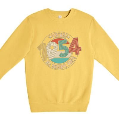 Vintage Emblem All Original Parts 1954 70th Birthday Premium Crewneck Sweatshirt