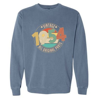 Vintage Emblem All Original Parts 1954 70th Birthday Garment-Dyed Sweatshirt