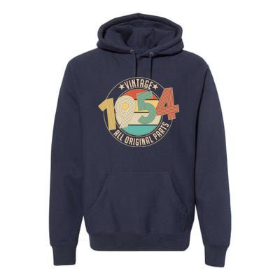 Vintage Emblem All Original Parts 1954 70th Birthday Premium Hoodie