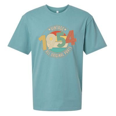 Vintage Emblem All Original Parts 1954 70th Birthday Sueded Cloud Jersey T-Shirt