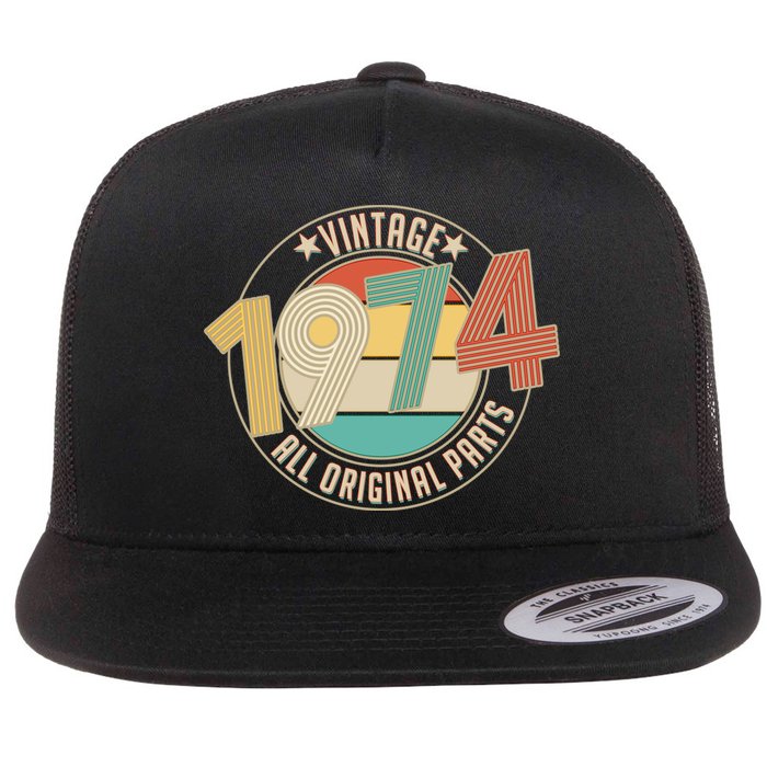 Vintage Emblem All Original Parts 1974 50th Birthday Flatbill Hat