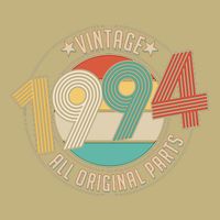 Vintage Emblem All Original Parts 1994 30th Birthday T-Shirt