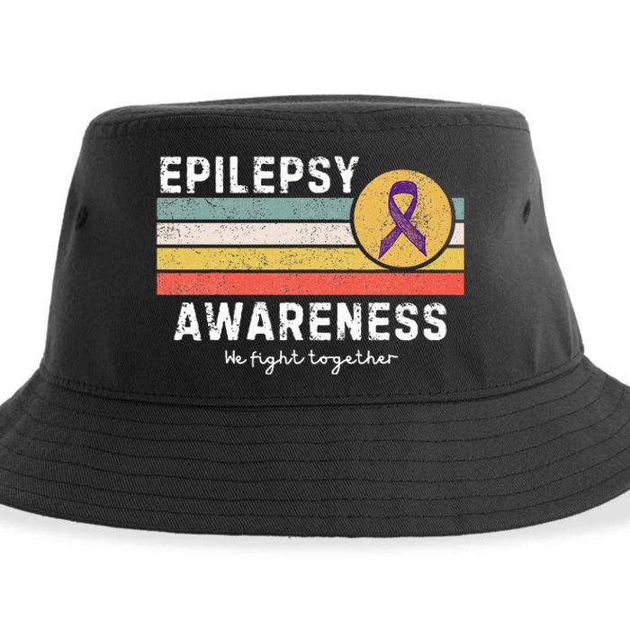 Vintage Epilepsy Awareness Sustainable Bucket Hat