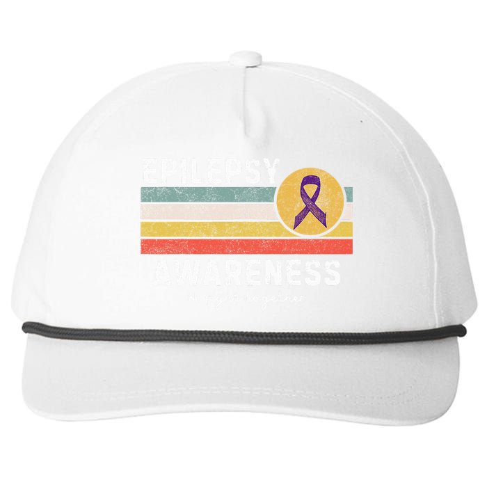 Vintage Epilepsy Awareness Snapback Five-Panel Rope Hat