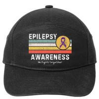 Vintage Epilepsy Awareness 7-Panel Snapback Hat