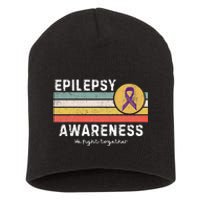 Vintage Epilepsy Awareness Short Acrylic Beanie