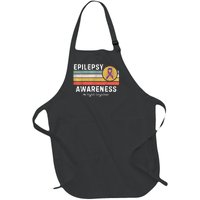 Vintage Epilepsy Awareness Full-Length Apron With Pockets