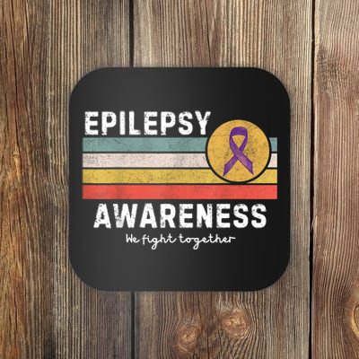 Vintage Epilepsy Awareness Coaster